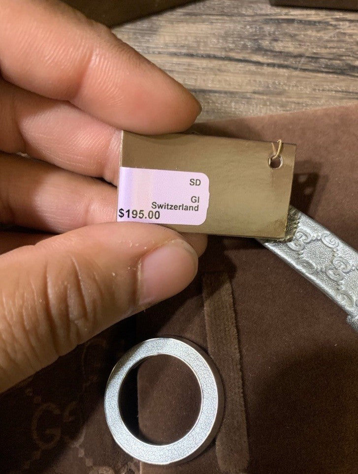 Authenticated Silver Gucci U Play Watch Band & Bezel Kit YFA50021- NWT
