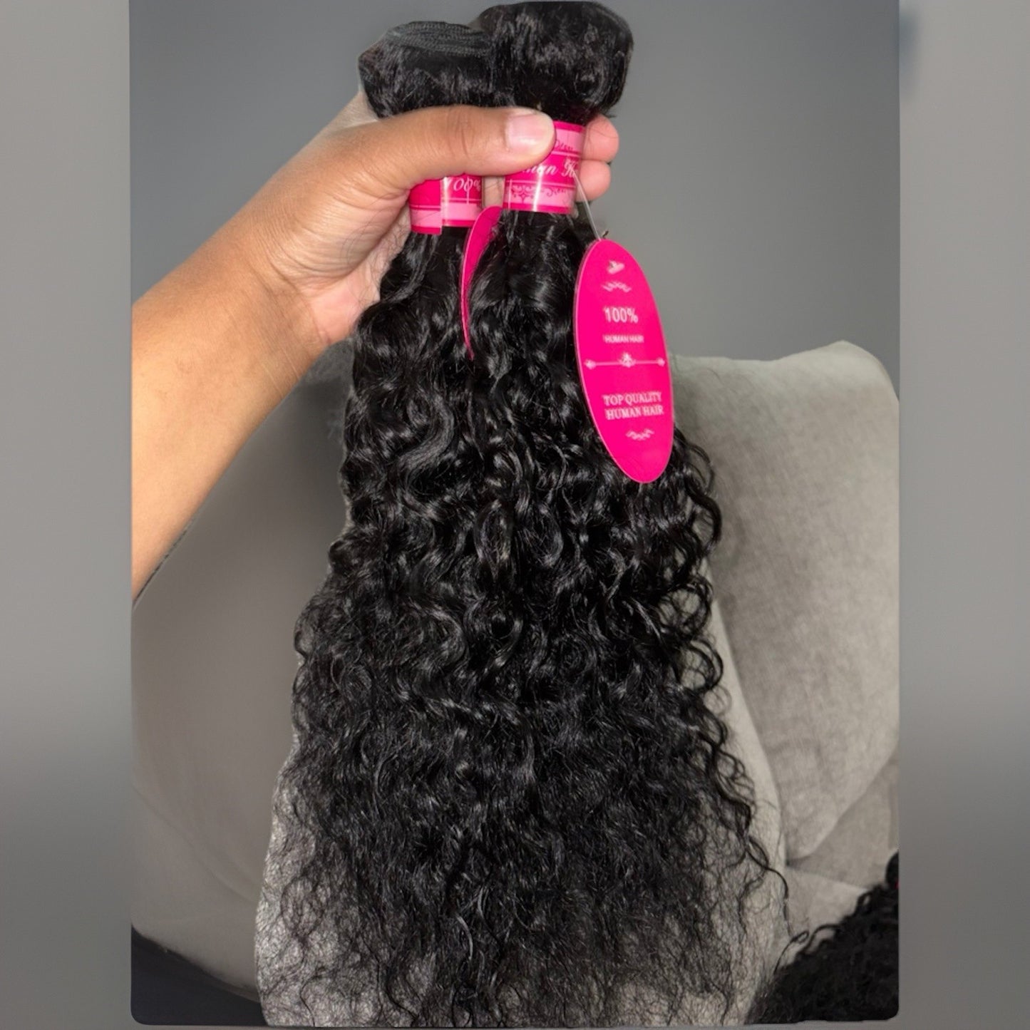 4 Bundles of 100% Water Wave Human Hair Extensions 18”-24” Available