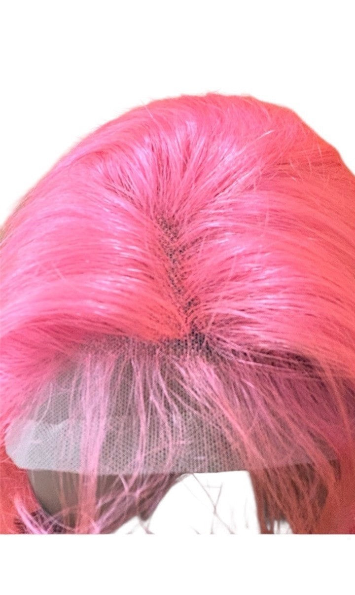NEW- 22” 150% Density Pink 13x4 Hd Lace Front Human Hair Wig