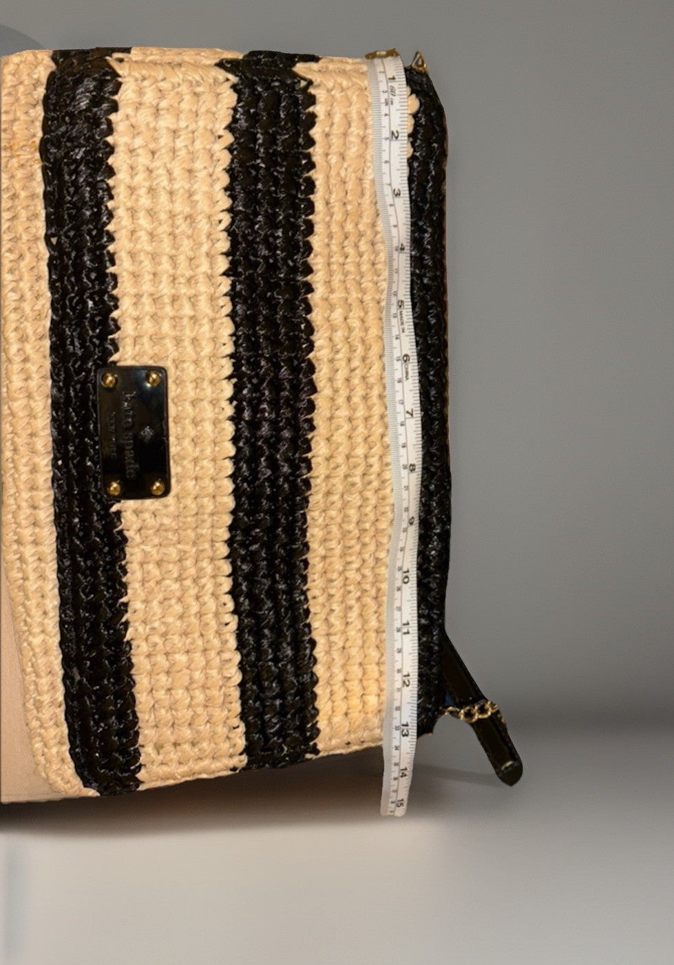 NEW WITH TAG- Kate Spade Tasha Brighton Pier Striped Woven Straw Bag WKRU1562