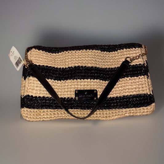 NEW WITH TAG- Kate Spade Tasha Brighton Pier Striped Woven Straw Bag WKRU1562