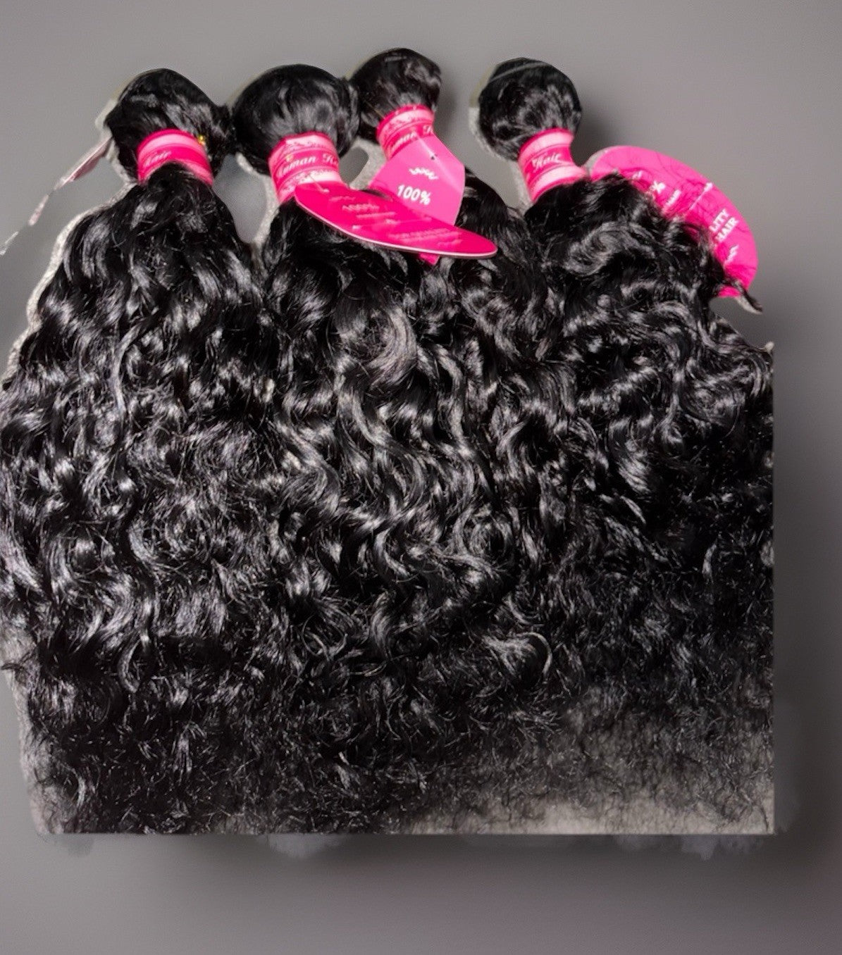 4 Bundles of 100% Water Wave Human Hair Extensions 18”-24” Available