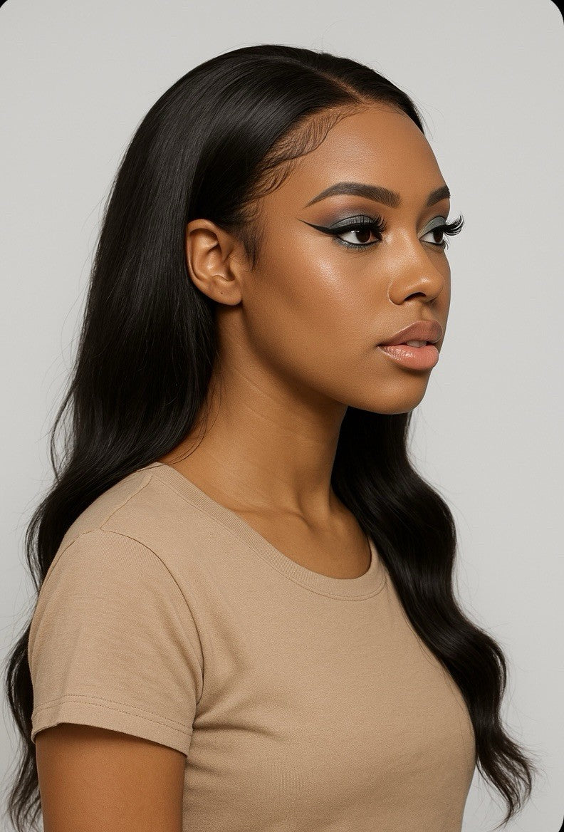 22” 150% Density 4x4 HD Lace Front Straight Human Hair Wig