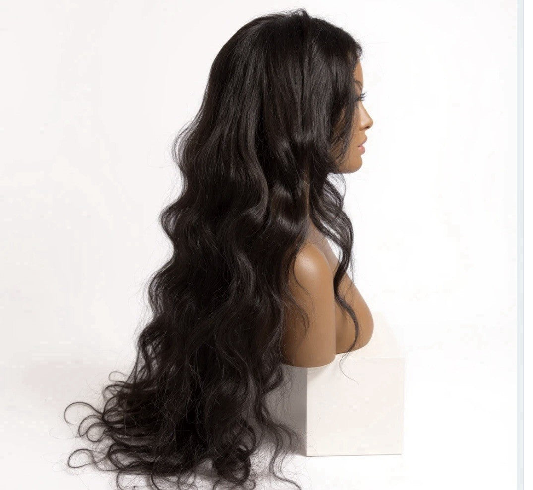 30” 180% Density 13x6 HD Lace Frontal Body Wave Human Hair Wig