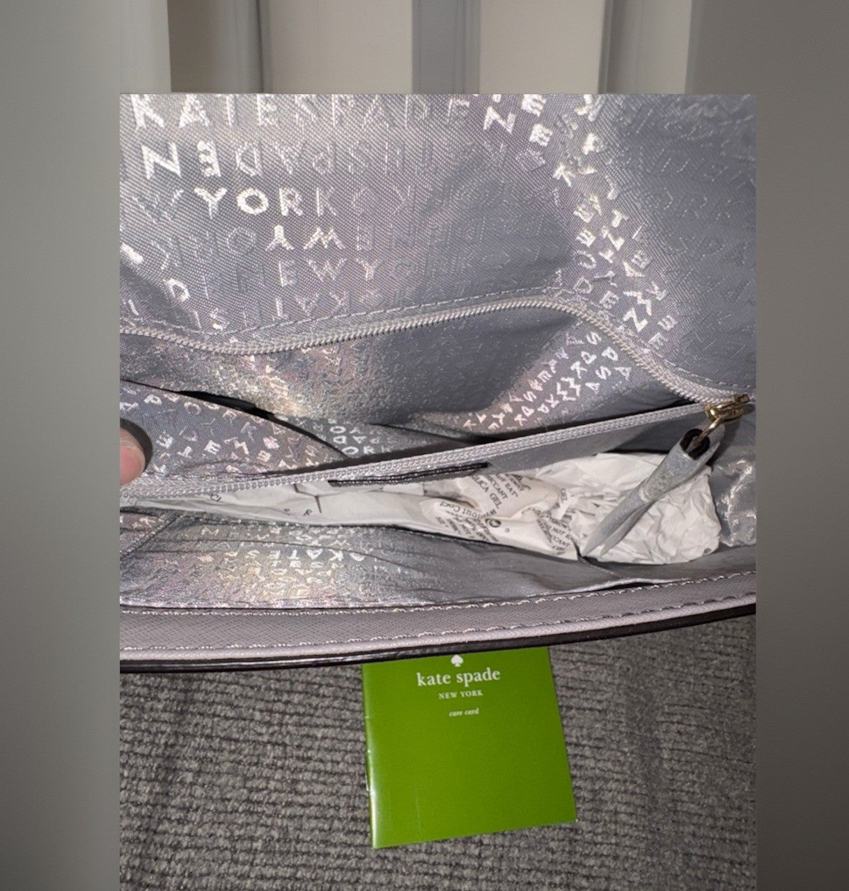 NWT-Kate Spade Tilden Place Alek crossbody bag in Grey (044) WKRU4642