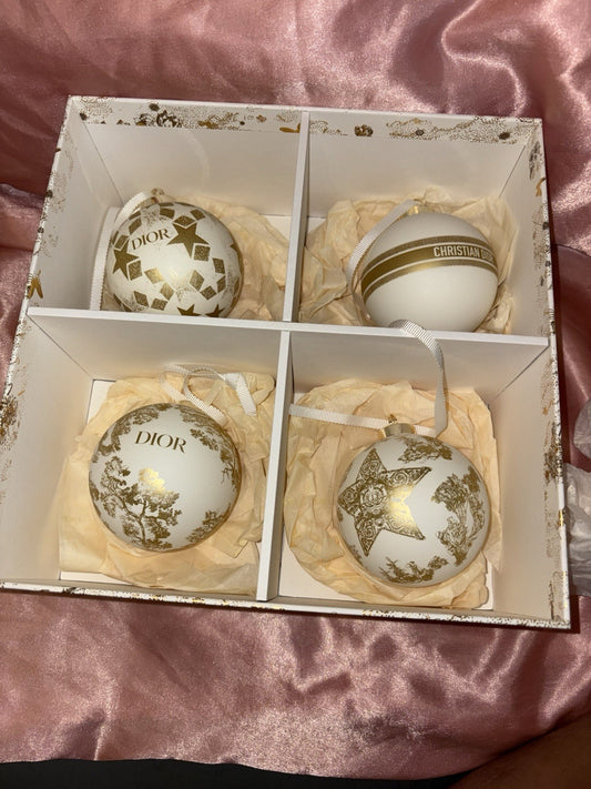 Limited Edition Christian Dior 4 Mythical Star Christmas Ornaments-New In Box