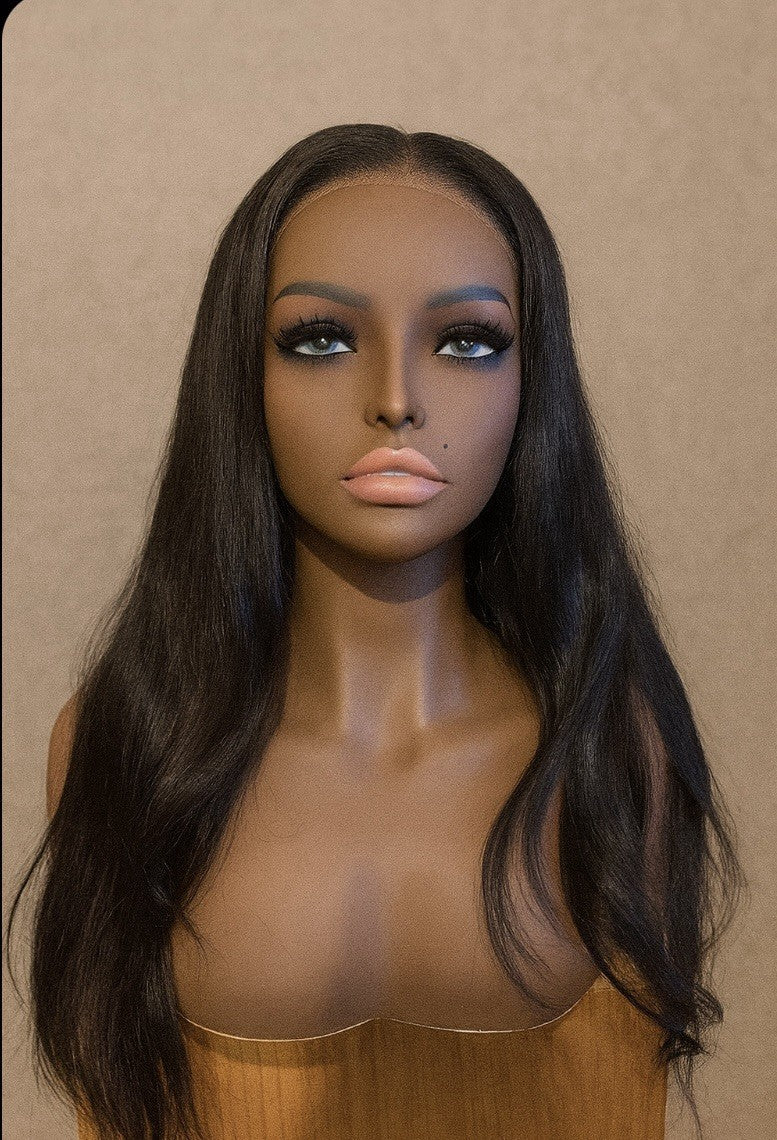 22” 150% Density 4x4 HD Lace Front Straight Human Hair Wig